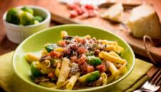 Garganelli con cavoletti di Bruxelles e funghi Garganelli con cavoletti di Bruxelles e funghi