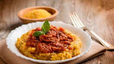 Moscardini in umido con polenta