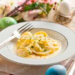 Ravioli di ricotta e limone con crema di patate
