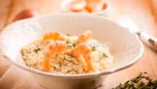 Risotto con gamberi allo spumante, primo di classe