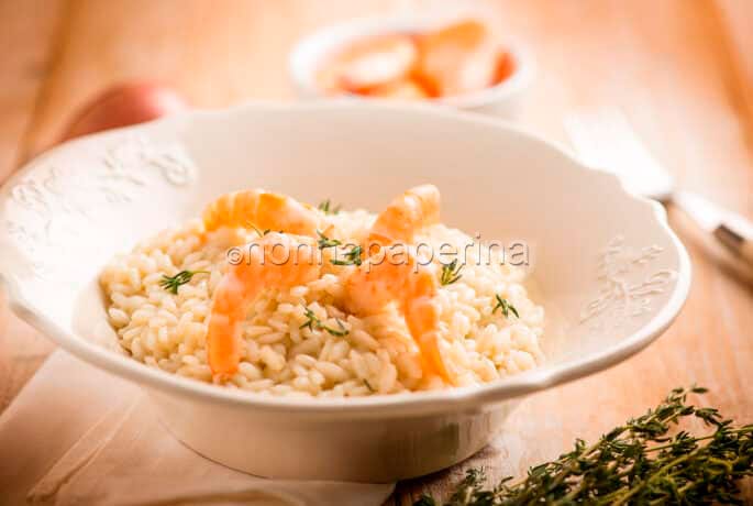 Risotto con gamberi allo spumante