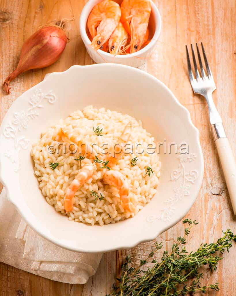 Risotto con gamberi allo spumante