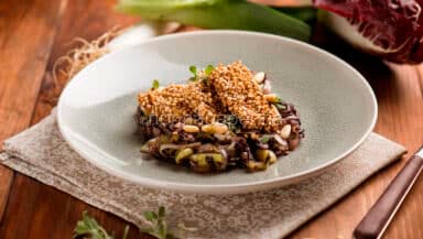 Trota impanata con quinoa soffiata