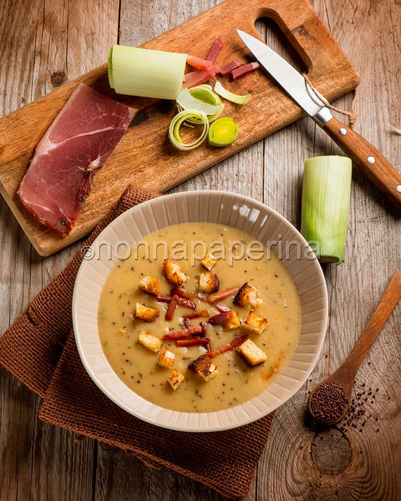 zuppa alla senape con porri zuppa alla senape con porri