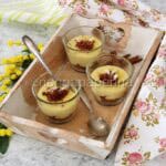 Bicchierini di crema allo zafferano e cannella