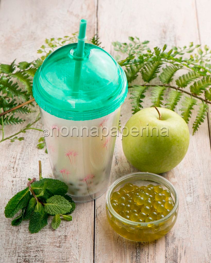 Bubble tea alla mela verde