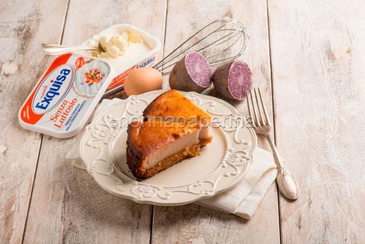 Cheesecake di patate viola