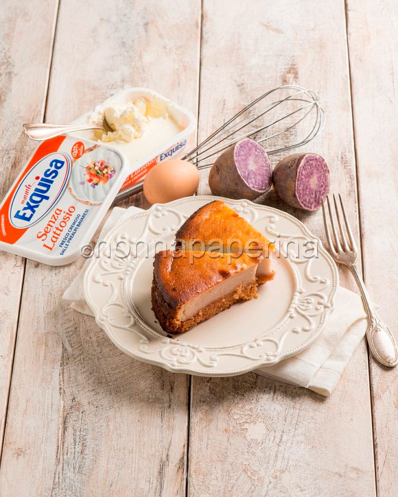 Cheesecake di patate viola