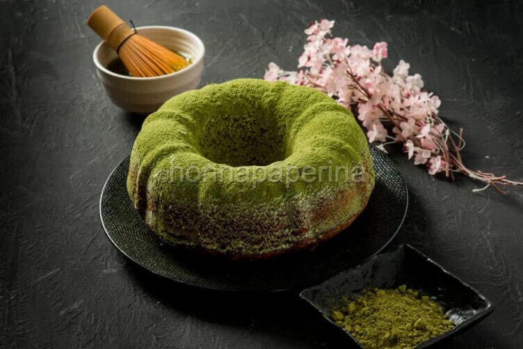 Ciambella al tè matcha e tisana, un dolce spettacolare Ciambella al te matcha