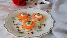 Fiorellini di polenta con salmone per la nostra Mamma