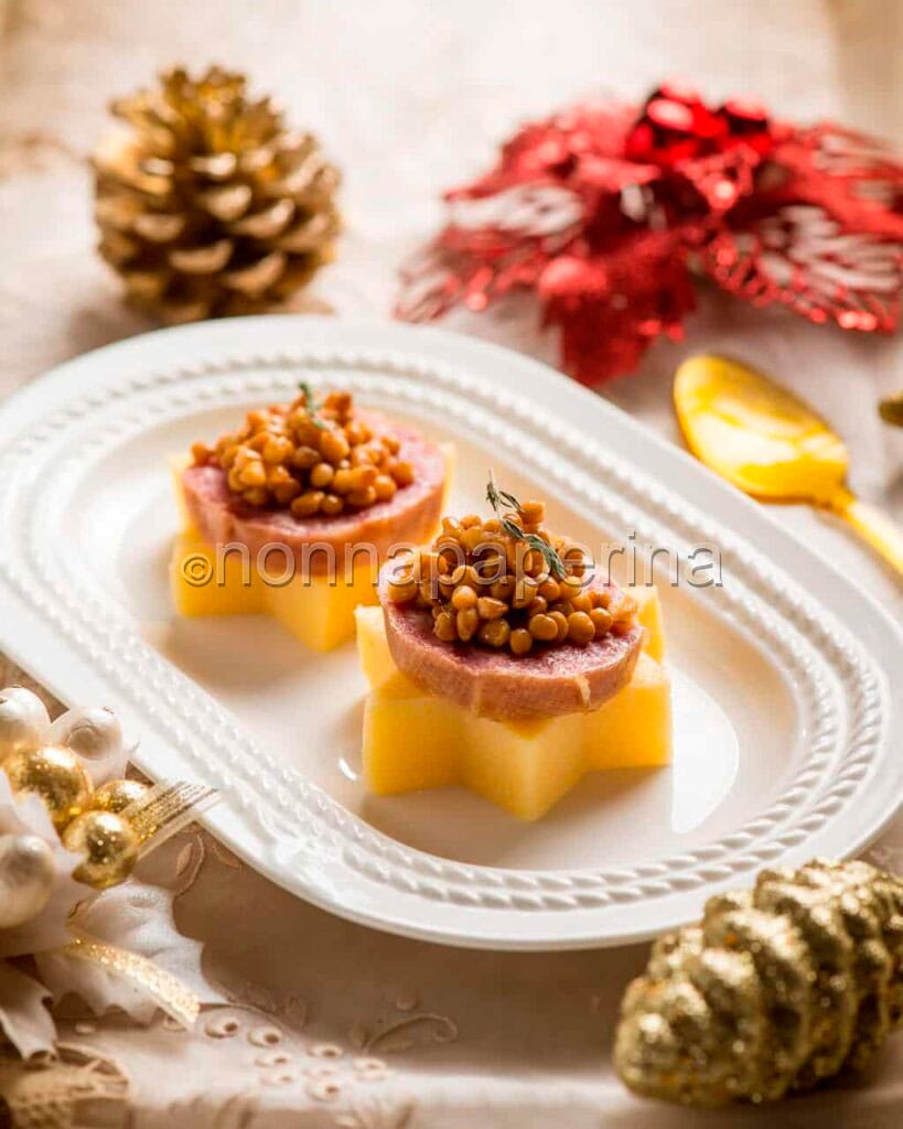 Bocconcini di polenta con cotechino