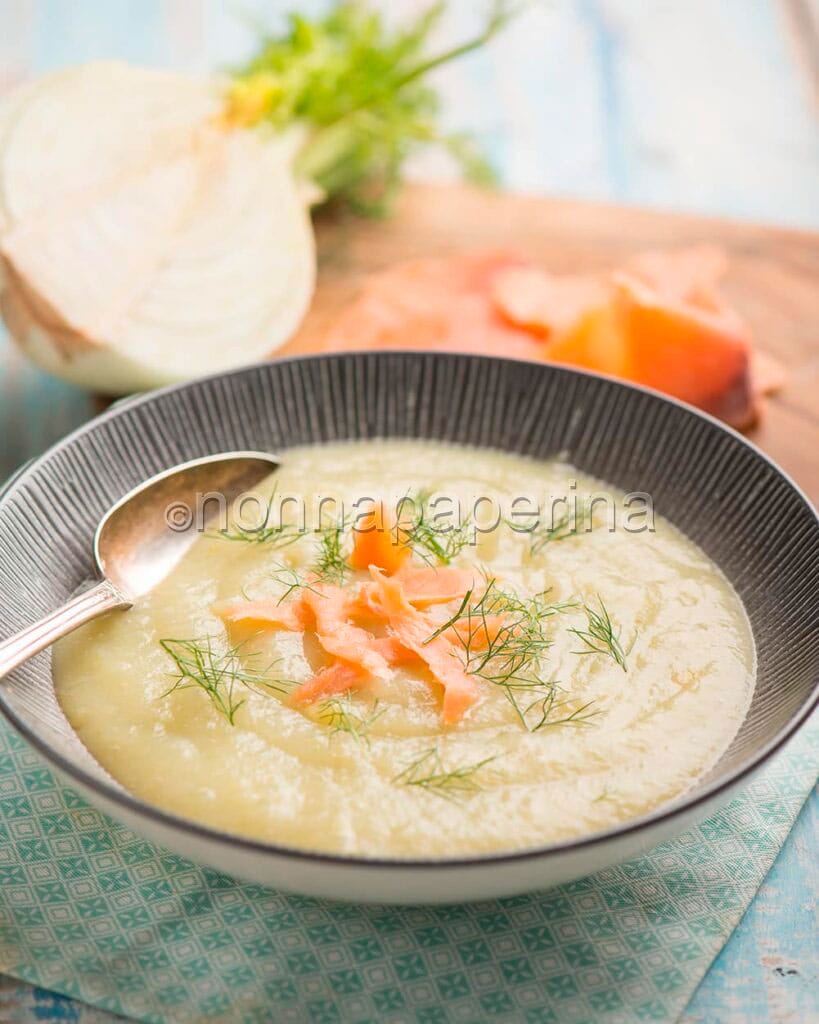 Crema di finocchi e salmone