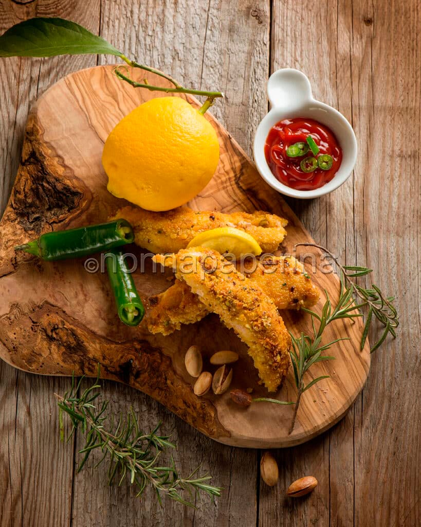 Filetti di pollo ai pistacchi