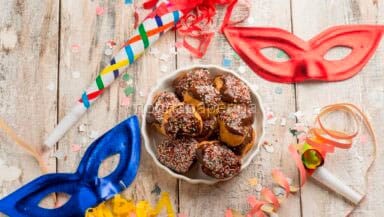 Frittelle con ganache al cioccolato