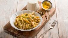 Pennette con ricotta e uovo sodo, un primo proteico