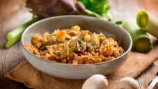 Riso croccante alle verdure: alternativa leggera al classico risotto Riso croccante alle verdure: alternativa leggera al classico risotto