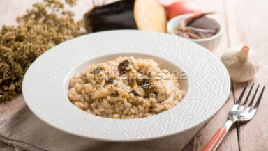 Risotto con melanzane