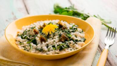 Risotto con tarassaco