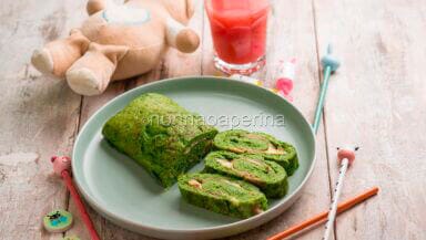 Rotolo di frittata verde