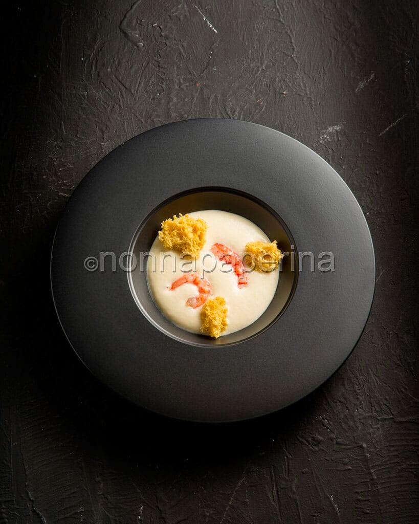 Spuma affumicata di patate