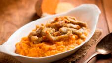 Straccetti di vitello con purè di patate, un secondo nutriente