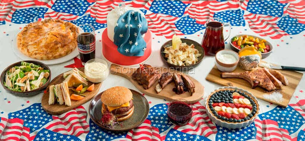 Indipendenza americana tavola apparecchiata Indipendenza americana