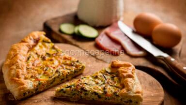 Torta salata con zucchine e speck