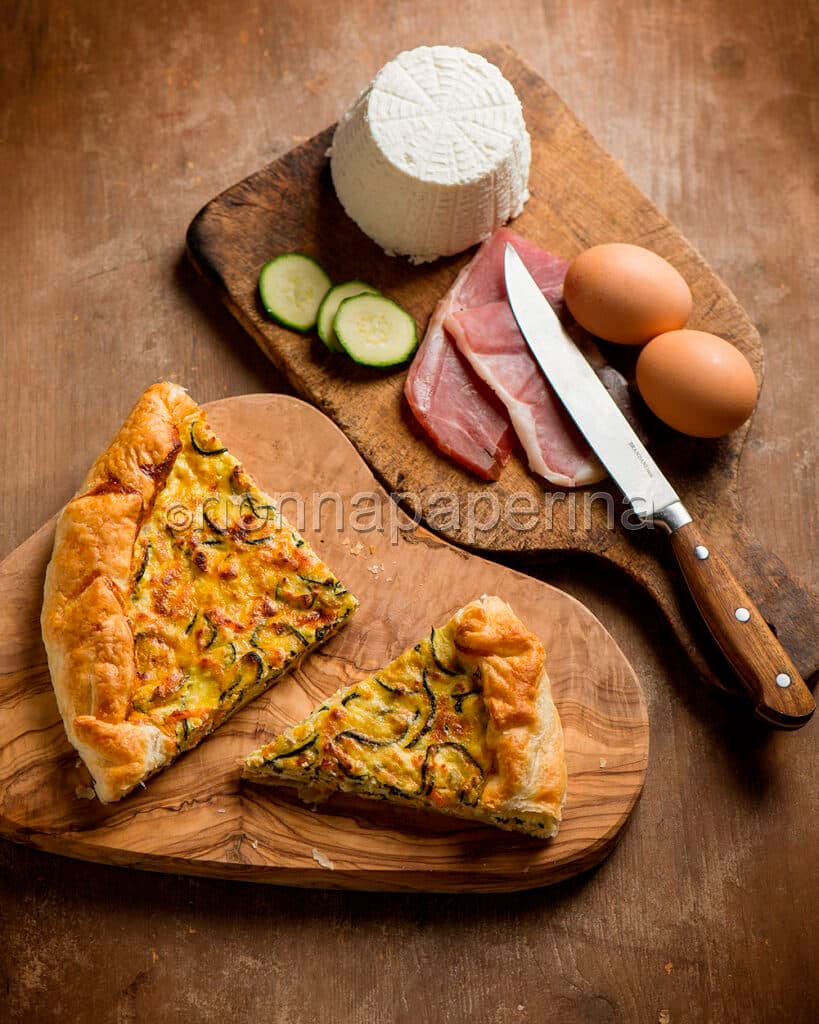 Torta salata con zucchine e speck