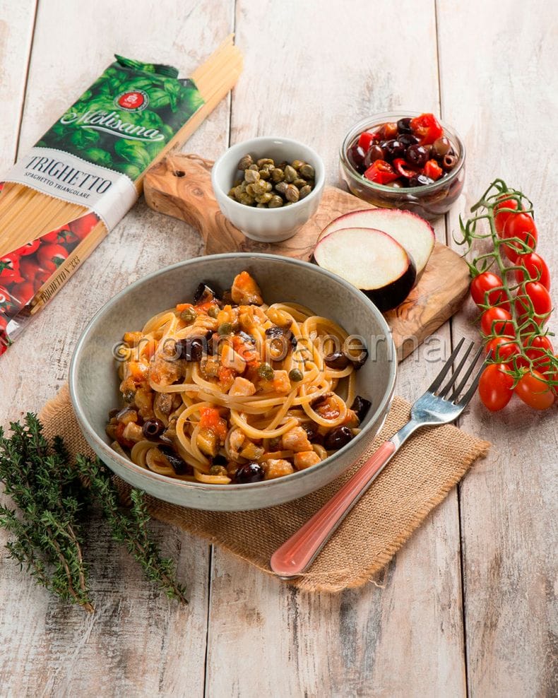 Trighetti con pesce spada Trighetti con pesce spada