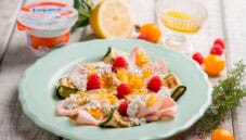 Zucchine grigliate con tacchino, un piatto gustoso