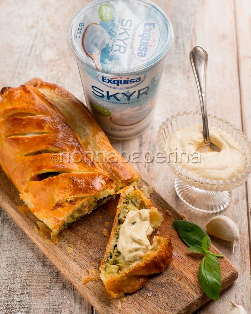 strudel con Skyr al curry
