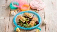 Cannoli con crema di zucchine, antipasto per bambini