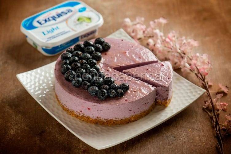 Cheesecake al mirtillo, una variante del dolce americano Cheesecake al mirtillo