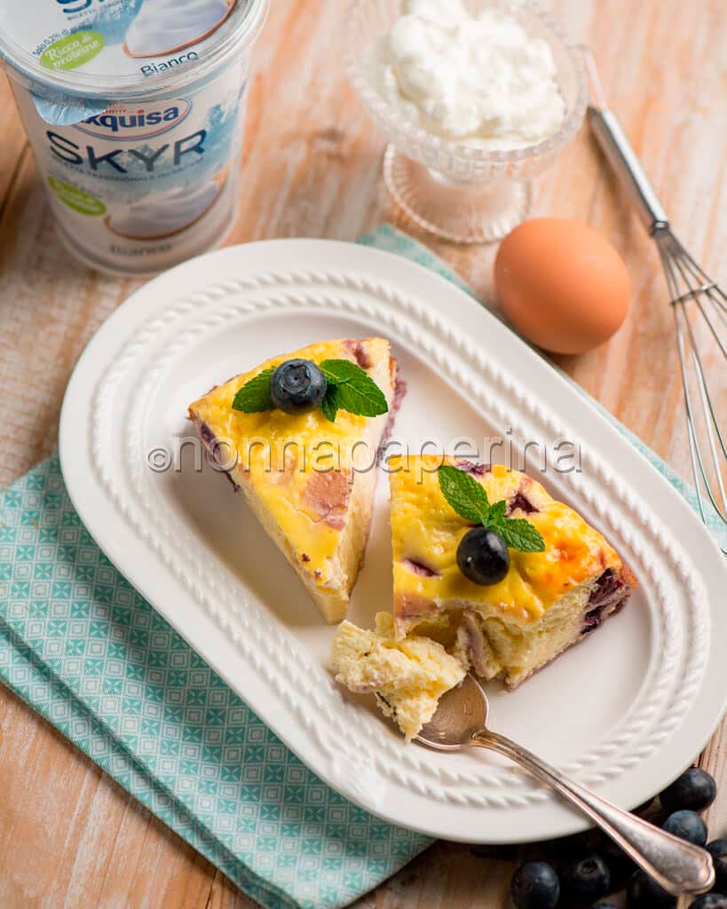 Torta con Skyr e mirtilli Torta con Skyr e mirtilli