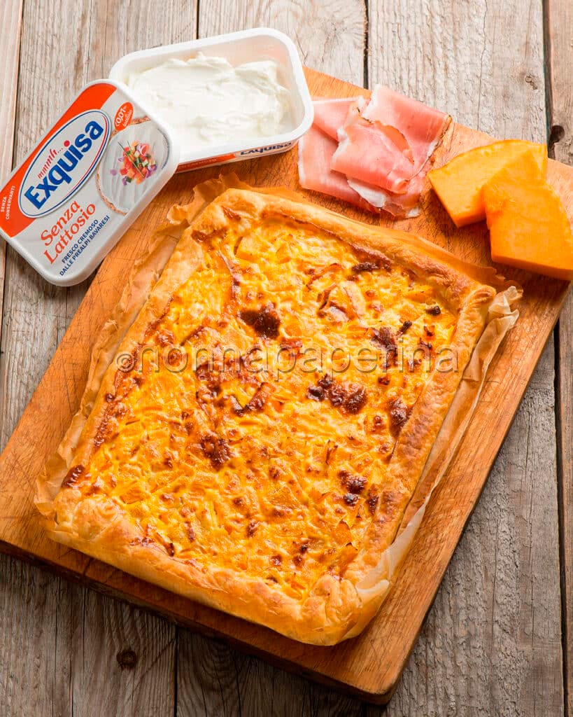 Torta salata con zucca e speck Torta salata con zucca e speck