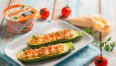 Zucchine ripiene con crema Miree, un antipasto leggero