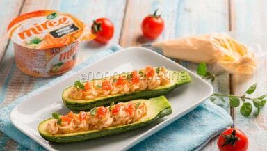 Zucchine ripiene con crema Miree