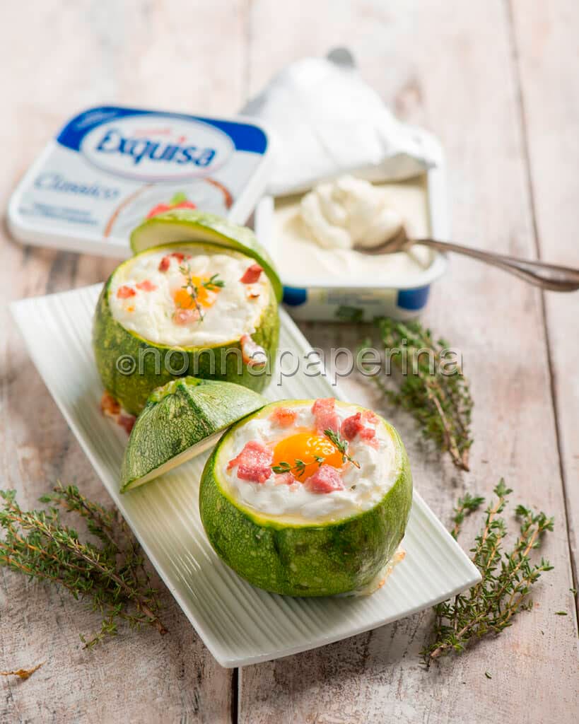 Zucchine ripiene con formaggio