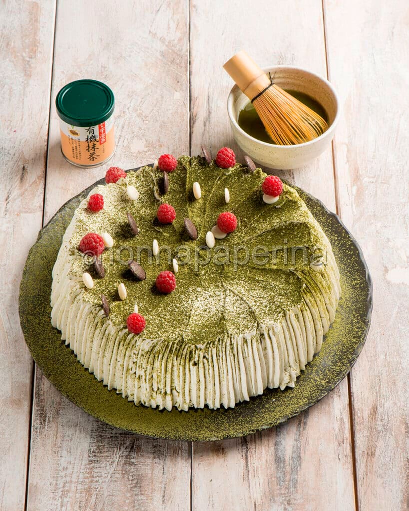 Angel cake con tè macha Angel cake con tè macha