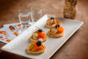 Blinis con salmone