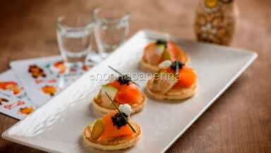 Blinis con salmone