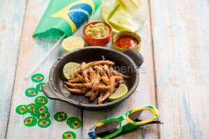 Peixe frito con tapioca