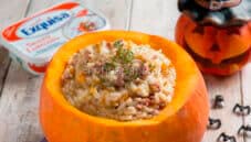 Risotto di Halloween con salsiccia, un primo da paura