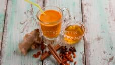 Succo di olivello spinoso e zenzero, rinfrescante