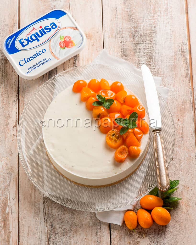 Cheesecake con kumquat