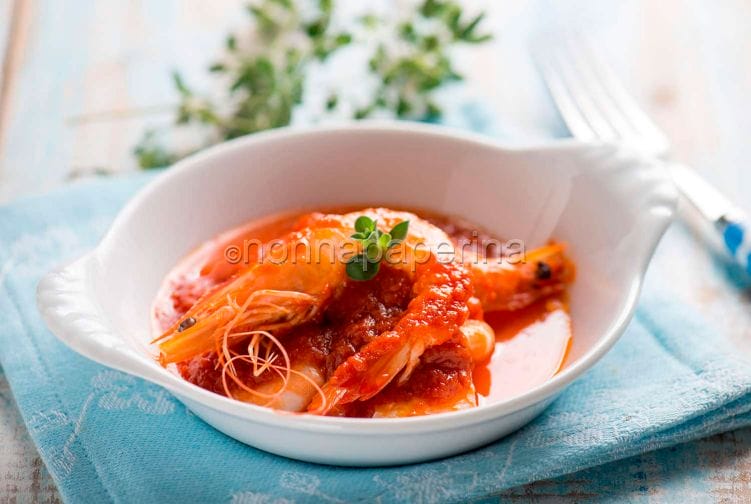 Gamberi all’armoricana, un secondo di pesce delicato Gamberi all armoricana