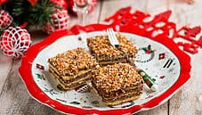 Millefoglie con crema di nocciole, una variante francese Millefoglie con crema di nocciole, una variante francese