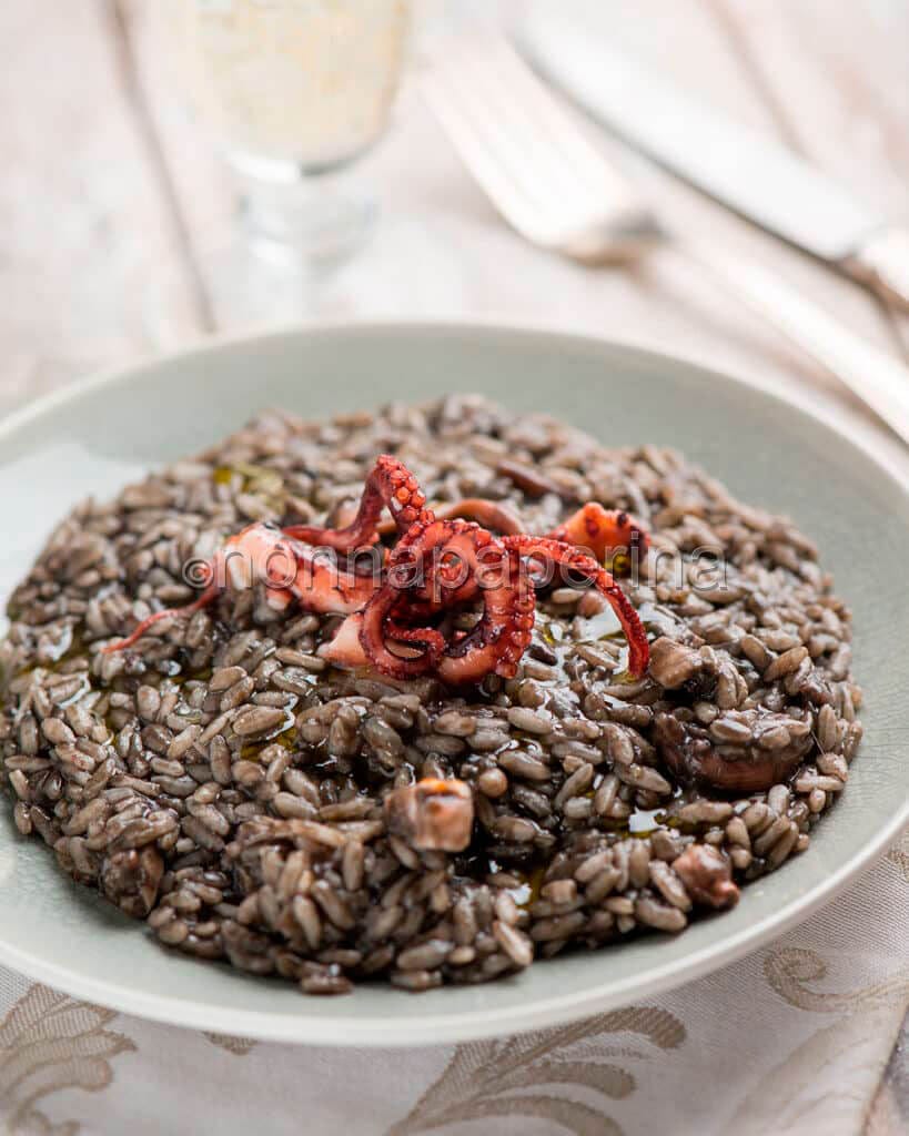 Risotto al nero di polpo