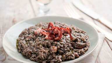 Risotto al nero di polpo