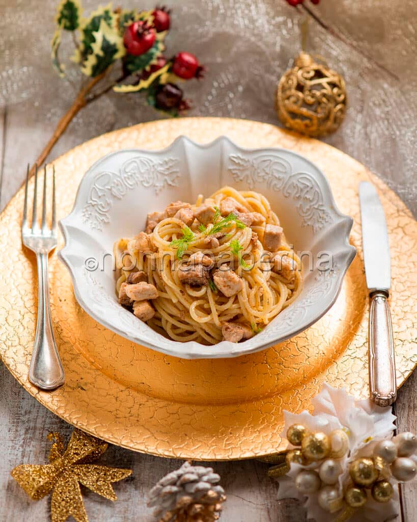 Spaghetti con bottarga di pesce